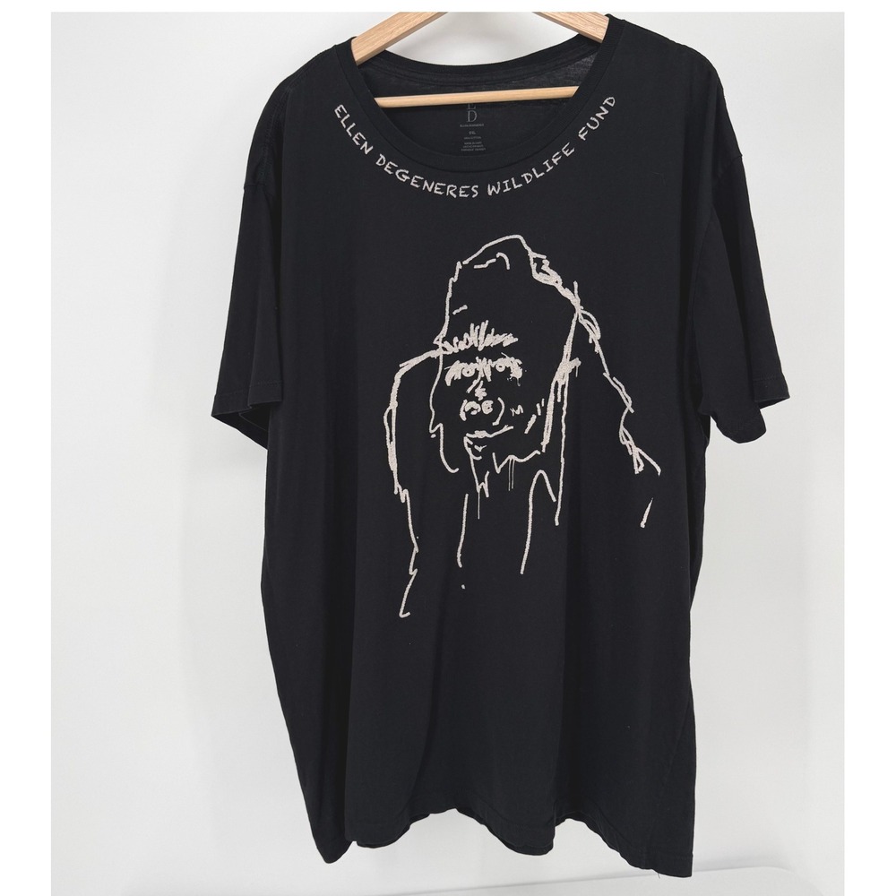 ED Ellen DeGeneres Wildlife‎ Fund T-Shirt Mens 2XL Gorilla Graphic Cotton
